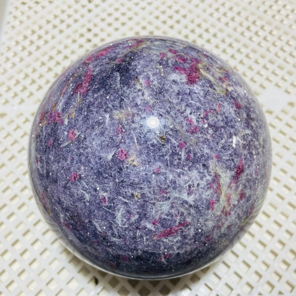 High Quality Red Tourmaline Mixed Mica Sphere -Wholesale Crystals