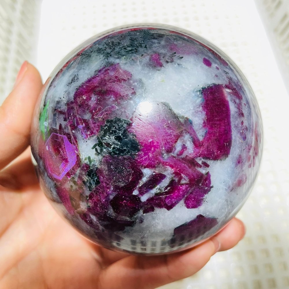 High Quality Ruby Zoisite Sphere Mixed Moonstone -Wholesale Crystals