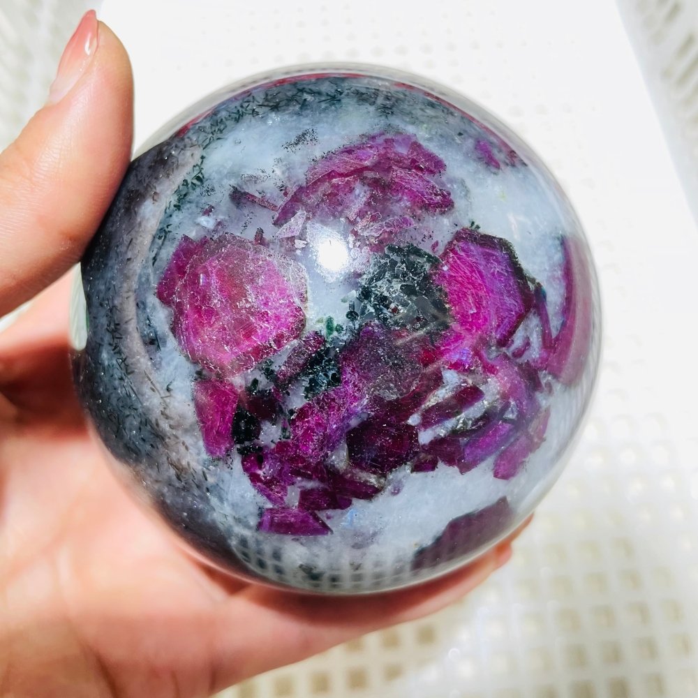 High Quality Ruby Zoisite Sphere Mixed Moonstone -Wholesale Crystals