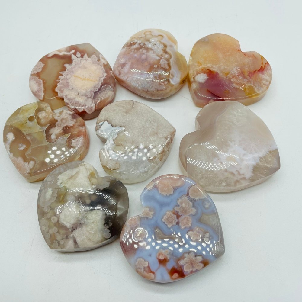 High Quality Sakura Flower Agate Heart Wholesale -Wholesale Crystals