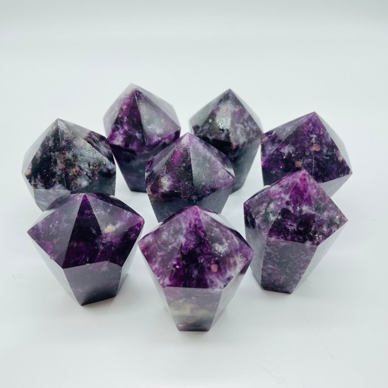 High Quality Spark Lepidolite CupCake Shape Points Wholesale -Wholesale Crystals