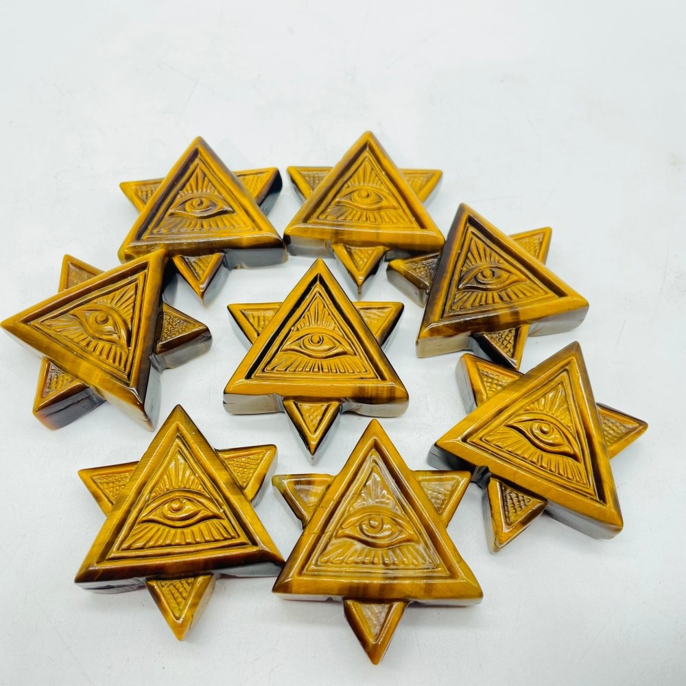 High Quality Tiger Eye Devil's Eye Star Carving Wholesale -Wholesale Crystals