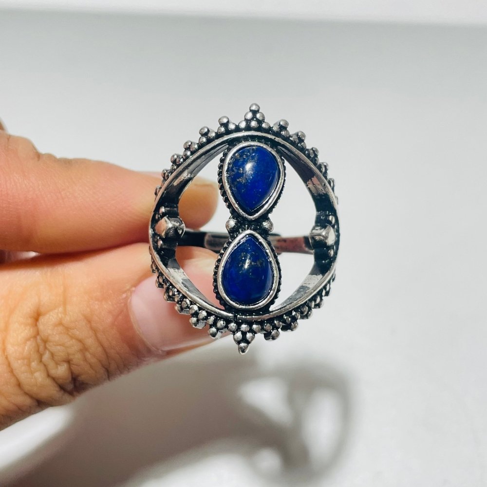 Hourglass Shape Ring Moonstone Lapis Lazuli Wholesale -Wholesale Crystals