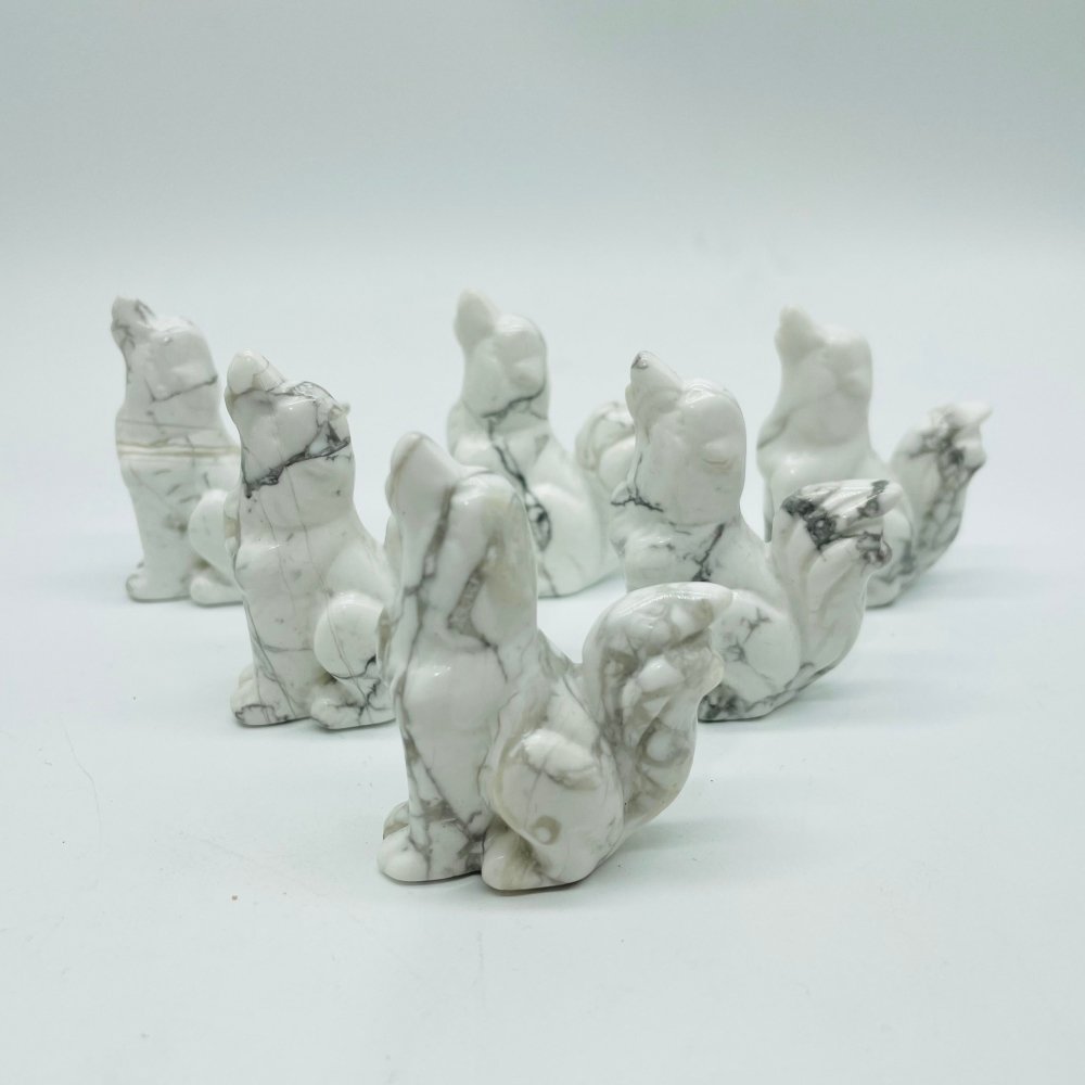 Howlite Cute Dog Carving Wholesale -Wholesale Crystals