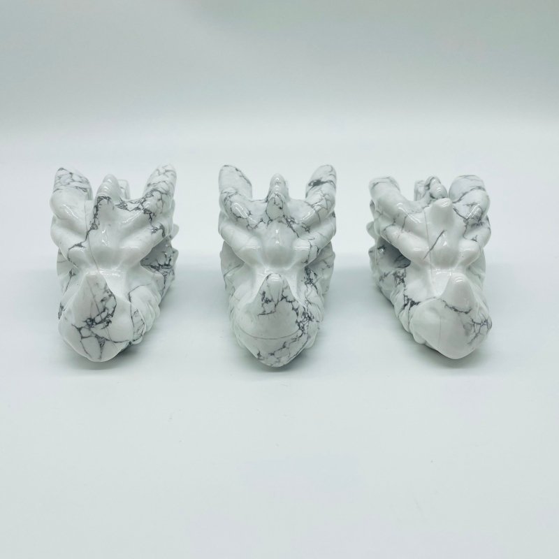 Howlite Dragon Head Carving Wholesale -Wholesale Crystals