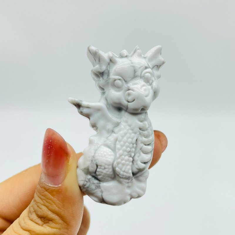 Howlite Garden Baby Dragon Carving Wholesale -Wholesale Crystals