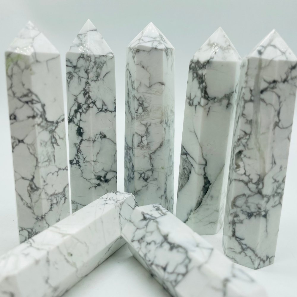 Howlite Point Tower Wholesale -Wholesale Crystals