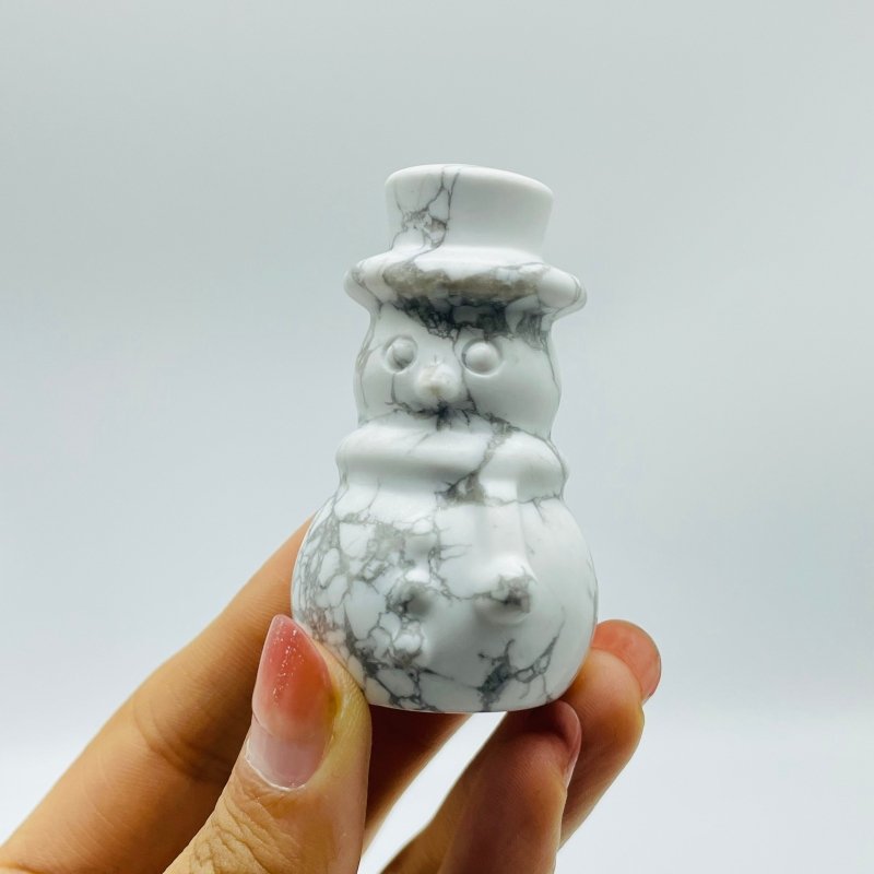 Howlite Snowman Carving Christmas Crystal Wholesale -Wholesale Crystals