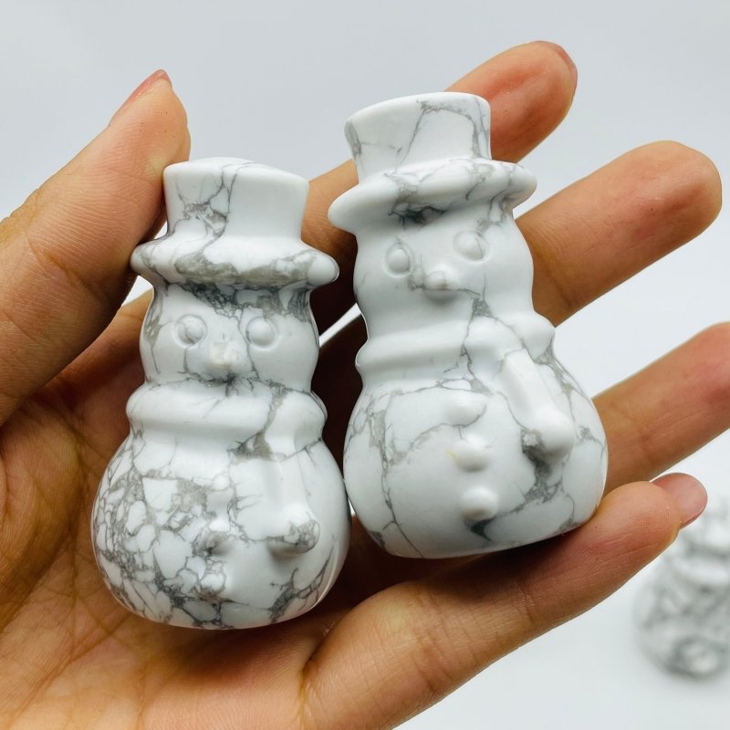 Howlite Snowman Carving Christmas Crystal Wholesale -Wholesale Crystals