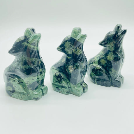 Kambaba Jasper Wolf Carving Wholesale -Wholesale Crystals