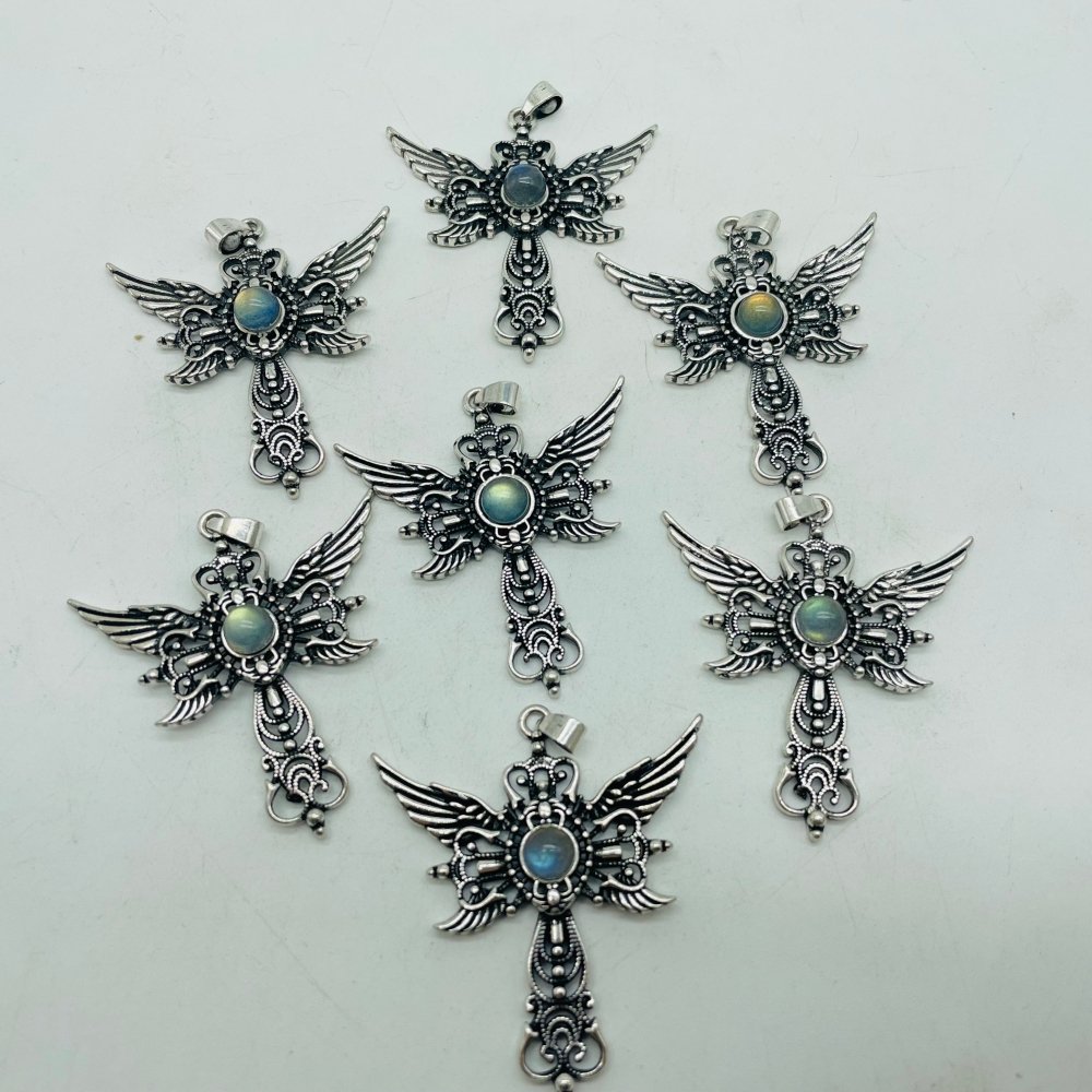 Labradorite Angel Wing Pendant Wholesale -Wholesale Crystals