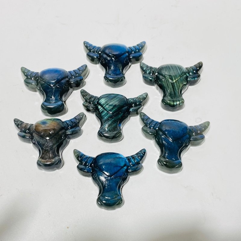 Labradorite Bull Head Carving Wholesale -Wholesale Crystals
