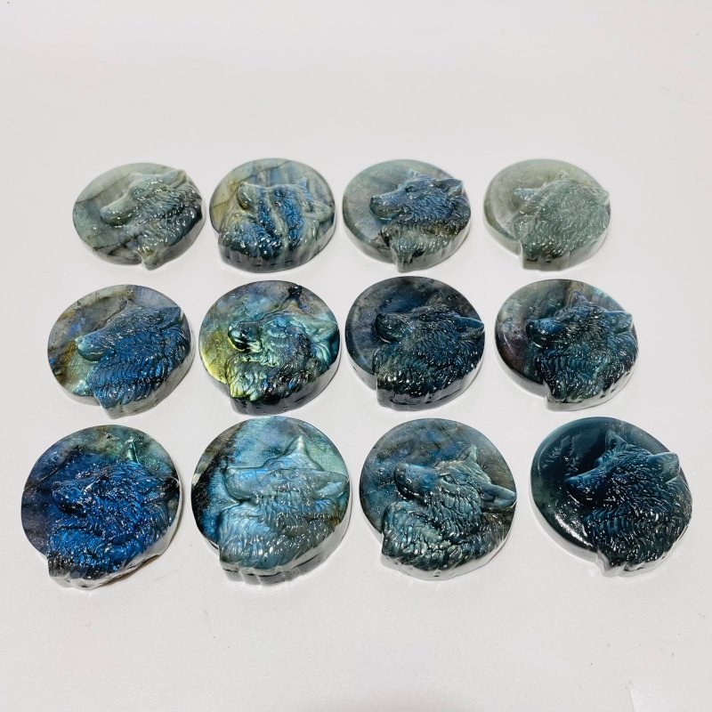 Labradorite Carving Wolf Wholesale -Wholesale Crystals