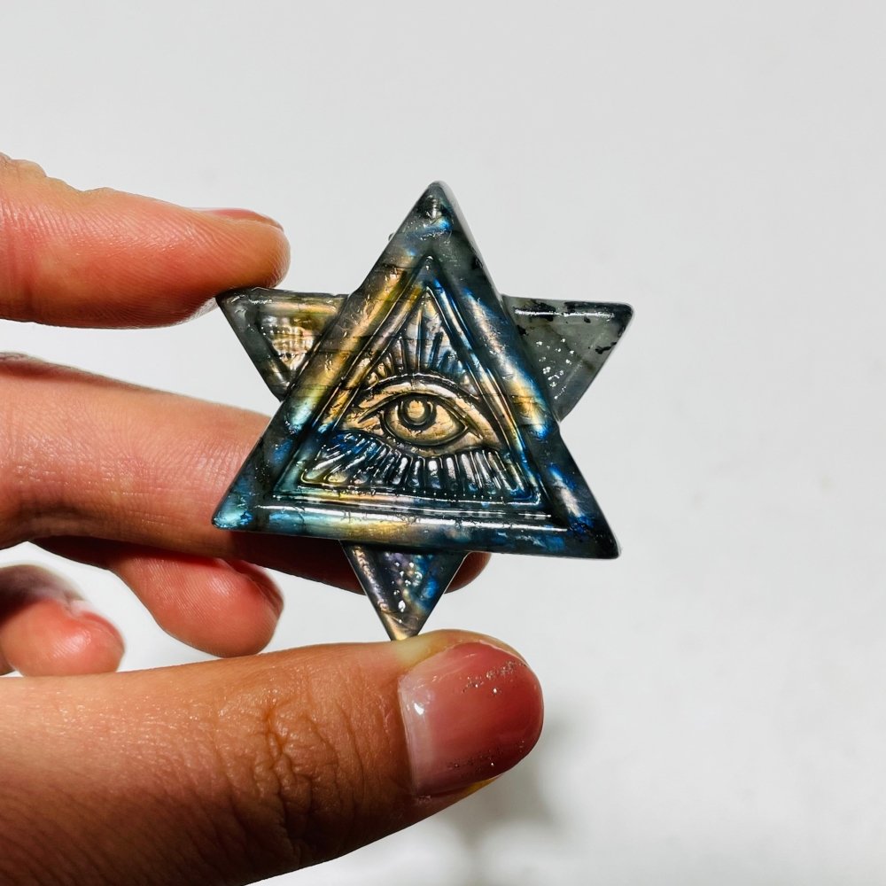 Labradorite Evil Eye Star Carving Wholesale -Wholesale Crystals