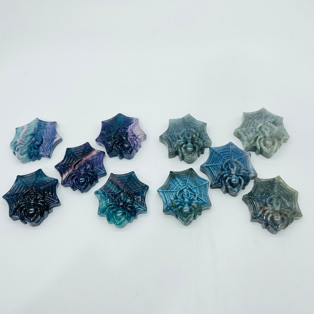 Labradorite Fluorite Spider Carving Wholesale -Wholesale Crystals
