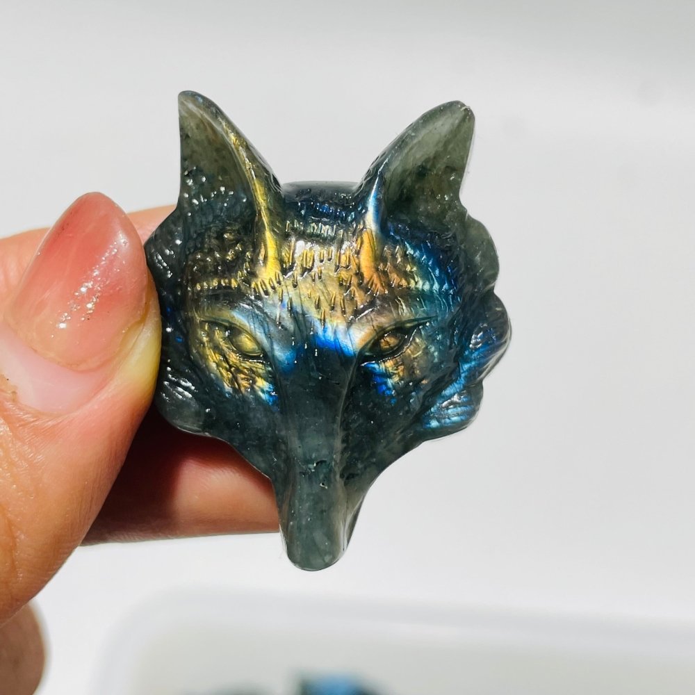 Labradorite Fox Head Carving Wholesale -Wholesale Crystals