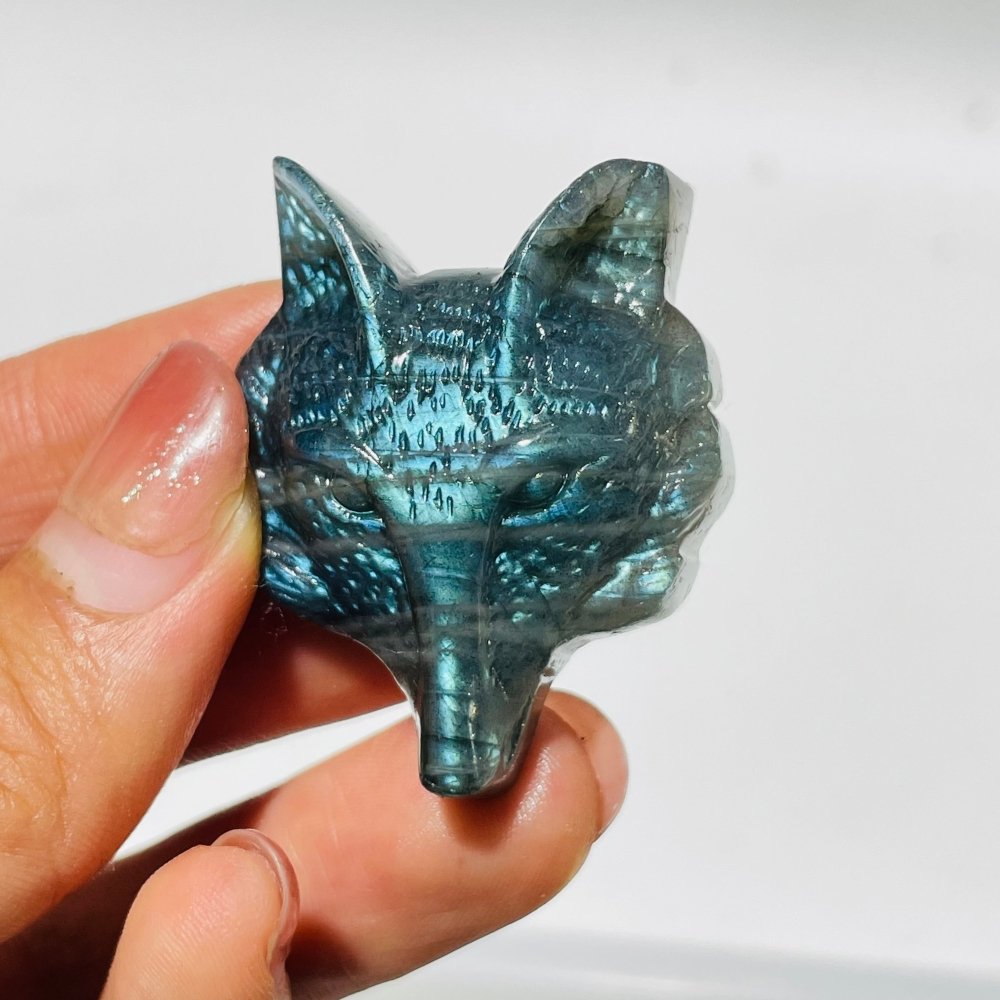 Labradorite Fox Head Carving Wholesale -Wholesale Crystals