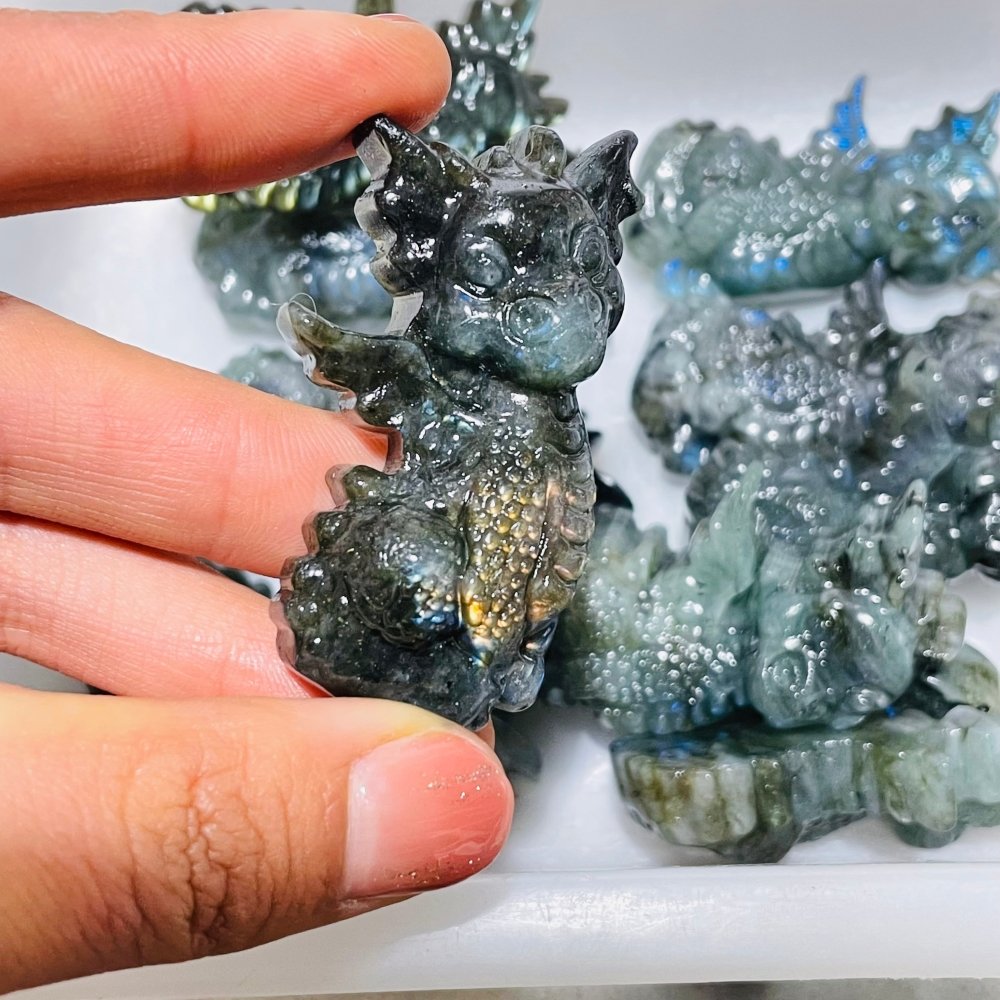 Labradorite Garden Baby Dragon Carving Wholesale -Wholesale Crystals