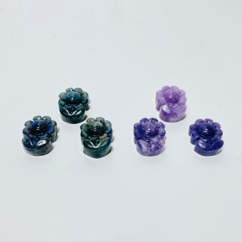 Labradorite Lepidolite Sunflower Crystal Carving Wholesale -Wholesale Crystals