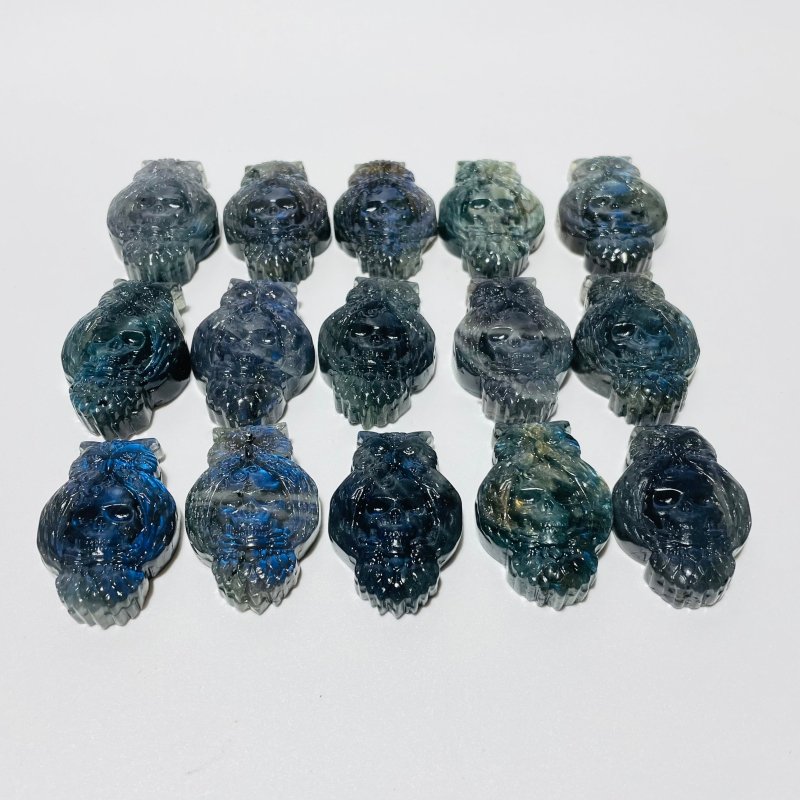 Labradorite Owl Skull Carving Wholesale -Wholesale Crystals