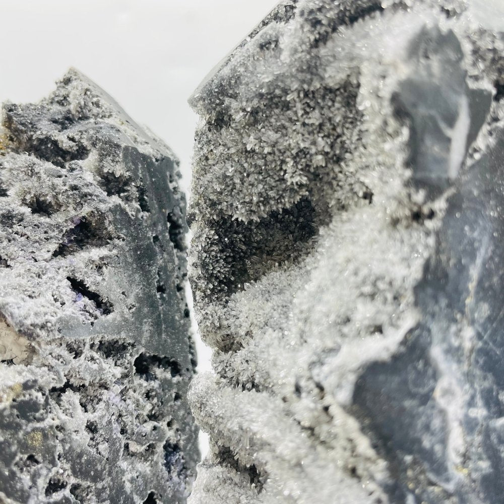 Large Black Sphalerite Geode Quartz Four-Sided Tower Point Wholesale -Wholesale Crystals