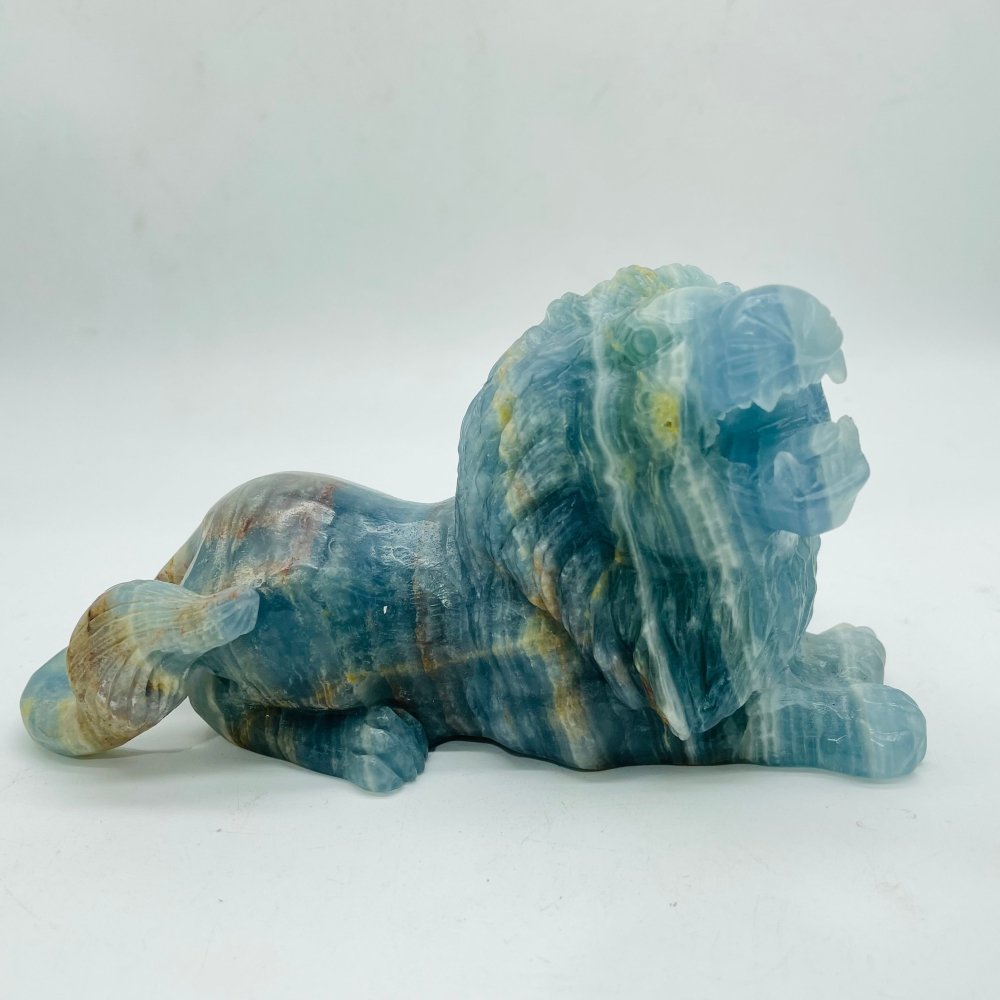 Large Blue Onyx Lion Carving -Wholesale Crystals