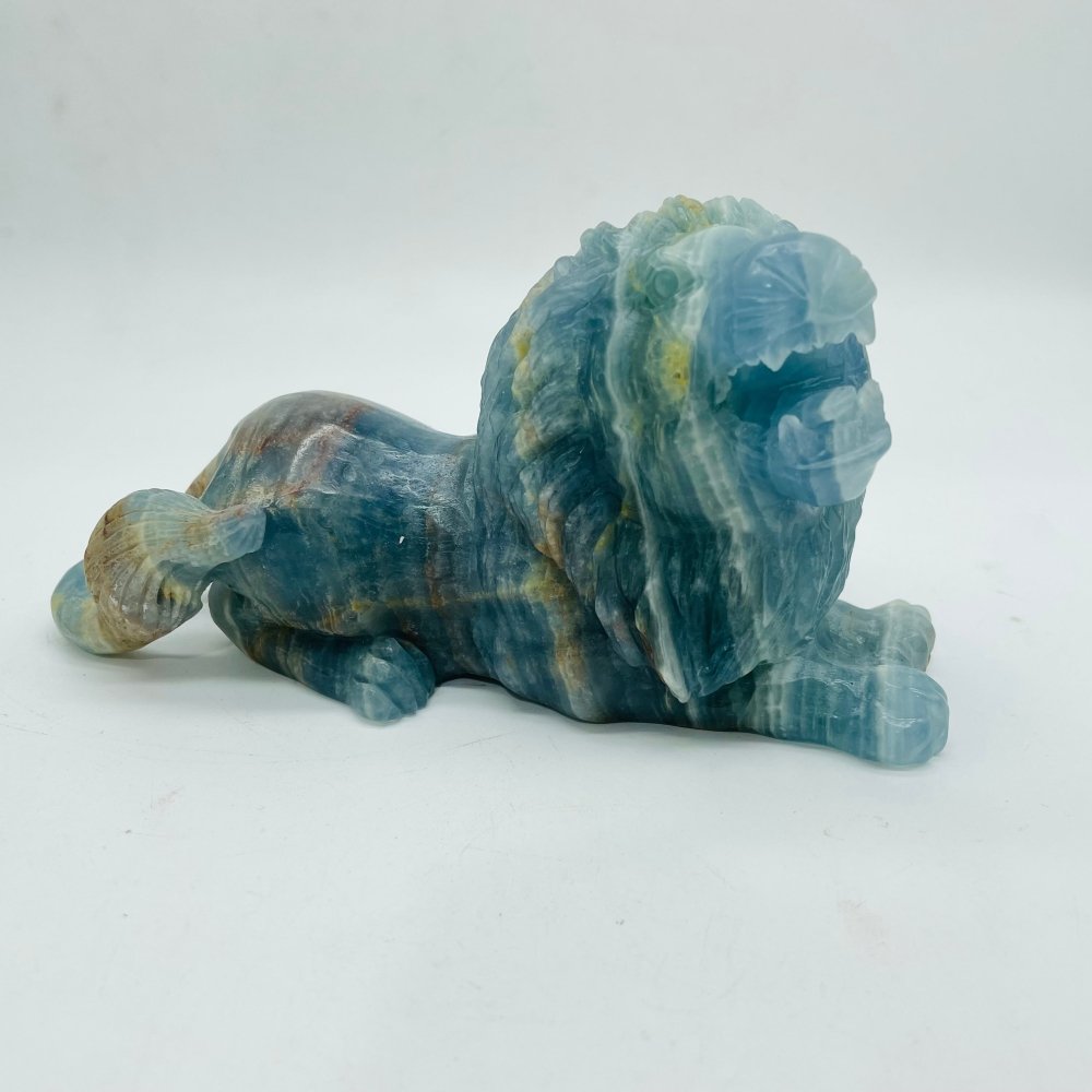 Large Blue Onyx Lion Carving -Wholesale Crystals