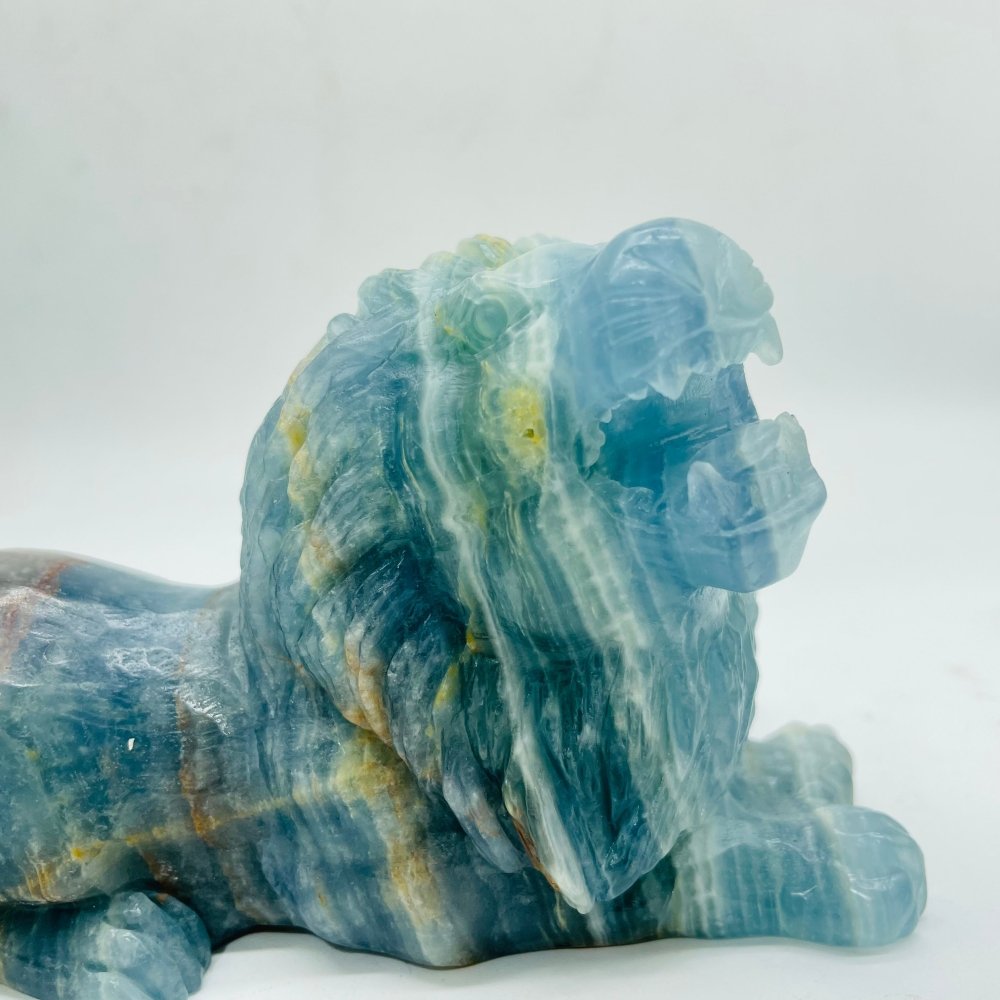 Large Blue Onyx Lion Carving -Wholesale Crystals