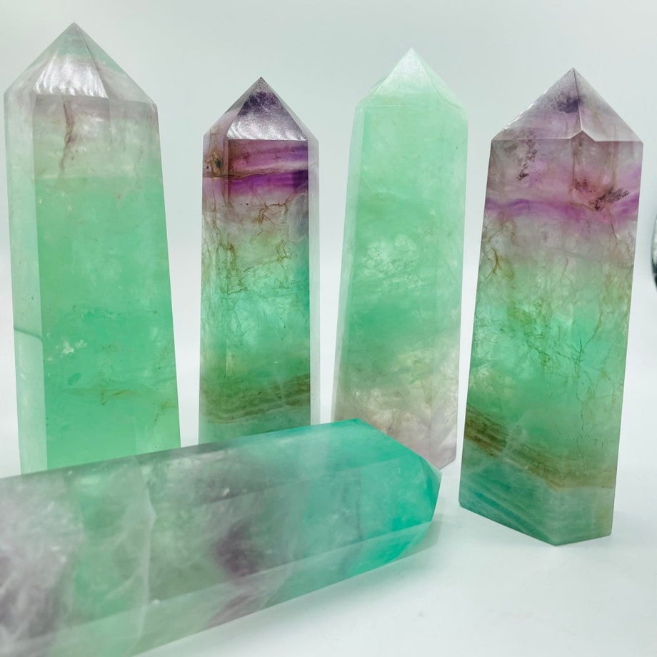 Crystal Fluorite tower point top