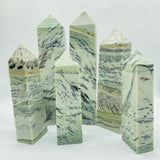 Large Dendritic Sage Jasper Tree Stone Four-Sided Tower Point Wholesale -Wholesale Crystals
