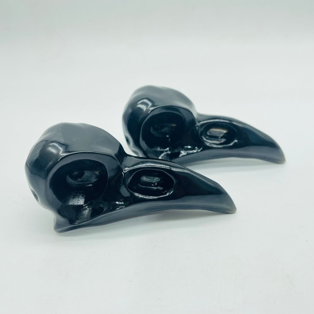 Large Obsidian Crow Skull Carving Wholesale -Wholesale Crystals