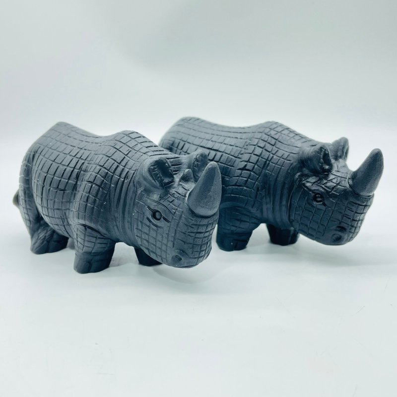 Large Obsidian Rhino Carving Wholesale -Wholesale Crystals