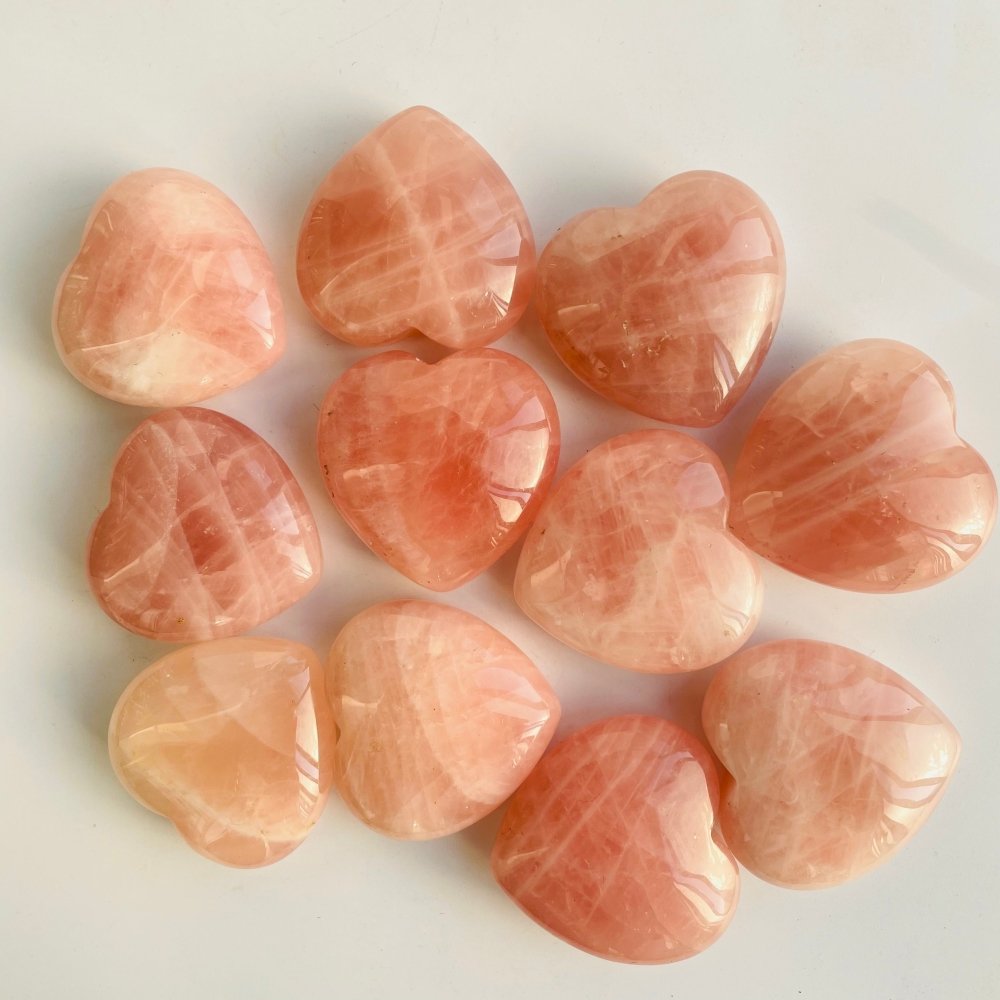 Large Pink Rose Quartz Heart 1.8in(4.5cm) Wholesale -Wholesale Crystals