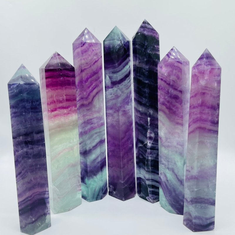 Large Rainbow Fluorite Points Tower Wholesale -Wholesale Crystals