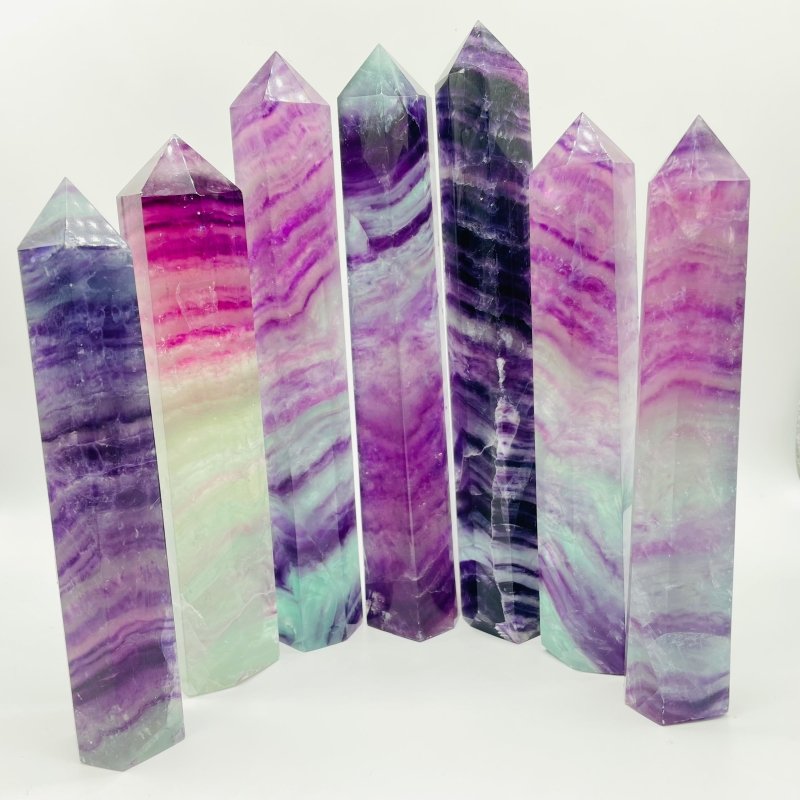 Large Rainbow Fluorite Points Tower Wholesale -Wholesale Crystals