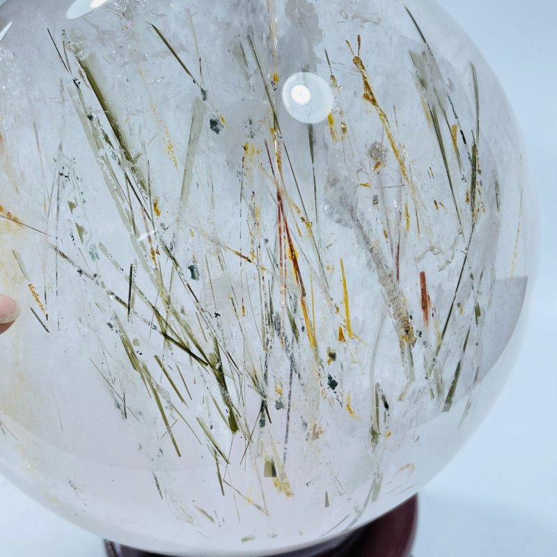 Large Rare Clear Quartz With Mica High Quality Sphere -Wholesale Crystals
