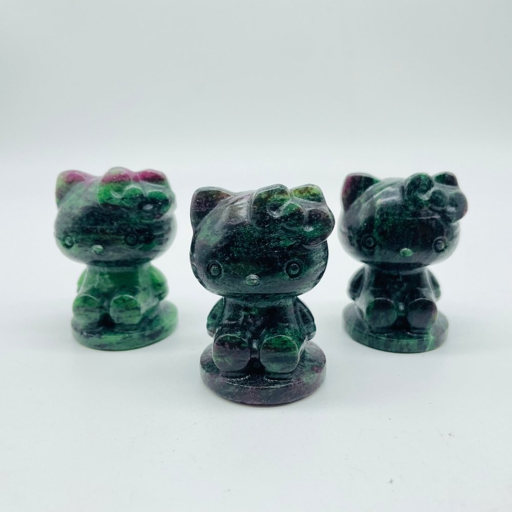 Lepidolite And Zoisite Hello kitty Carving Wholesale -Wholesale Crystals