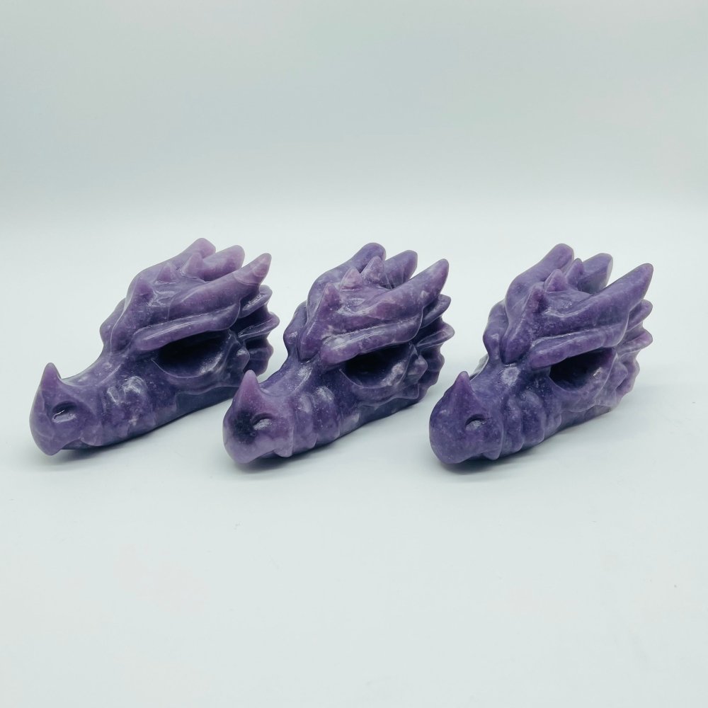 Lepidolite Dragon Head Carving Crystal Wholesale -Wholesale Crystals