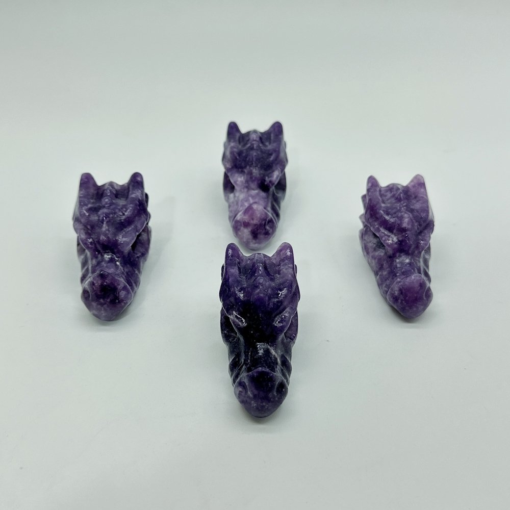 Lepidolite Dragon Head Carving Wholesale -Wholesale Crystals