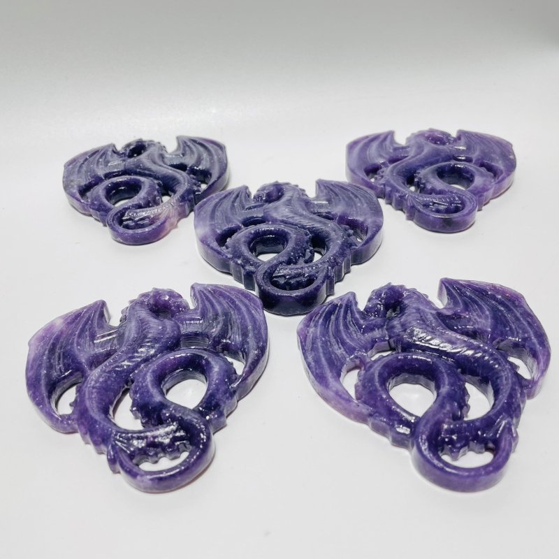 Lepidolite Flying Dragon Carving Wholesale -Wholesale Crystals