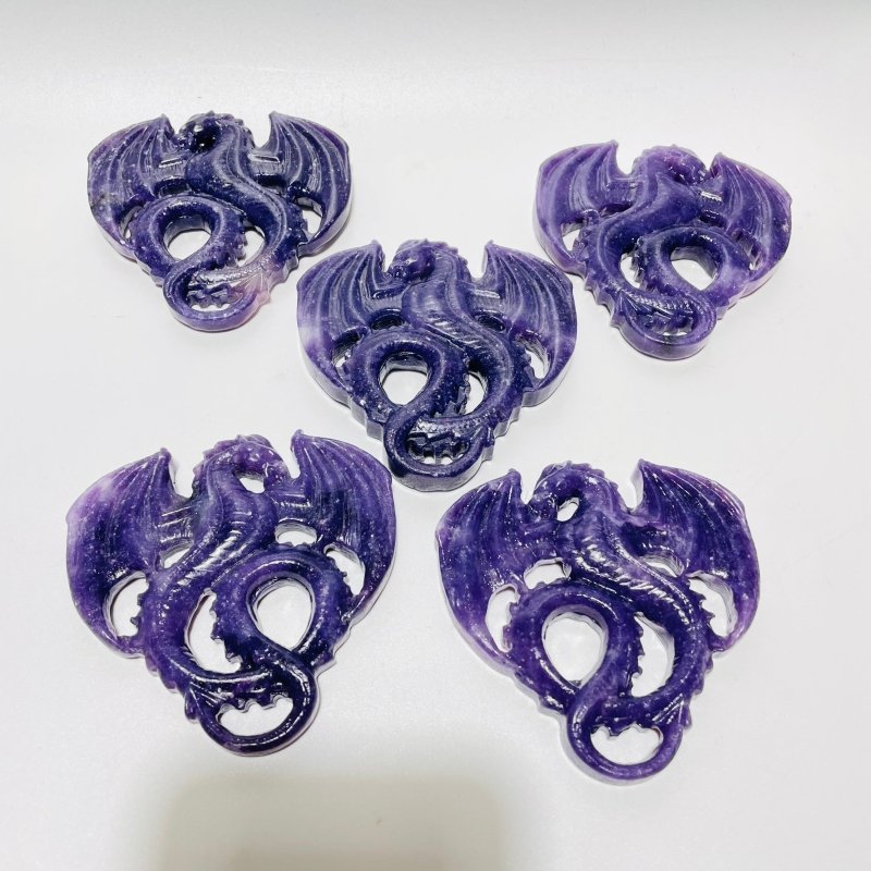 Lepidolite Flying Dragon Carving Wholesale -Wholesale Crystals