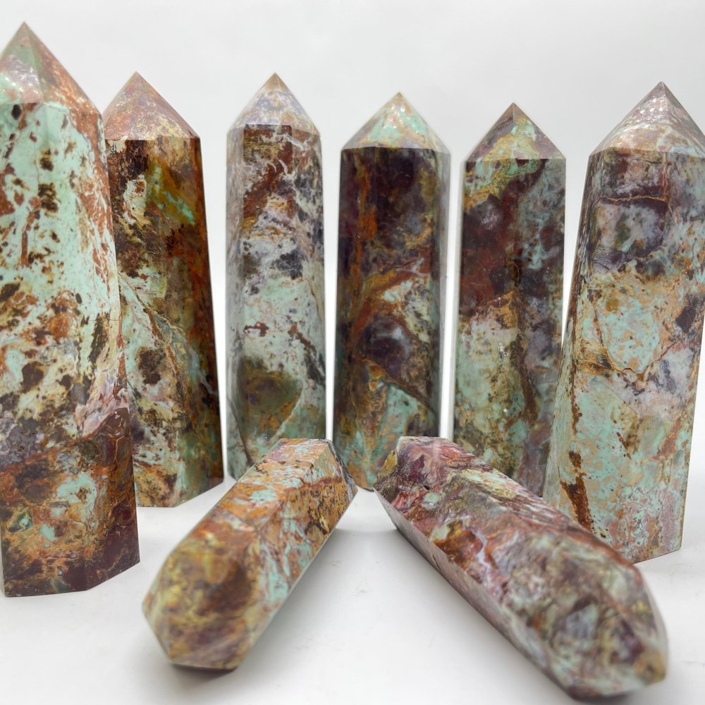Light Blue Imperial Jasper Stone Tower Point Wholesale -Wholesale Crystals