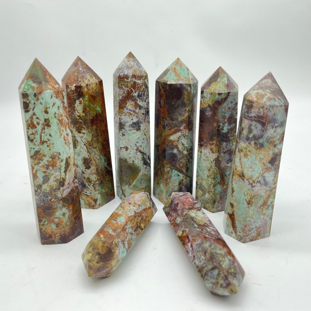 Light Blue Imperial Jasper Stone Tower Point Wholesale -Wholesale Crystals