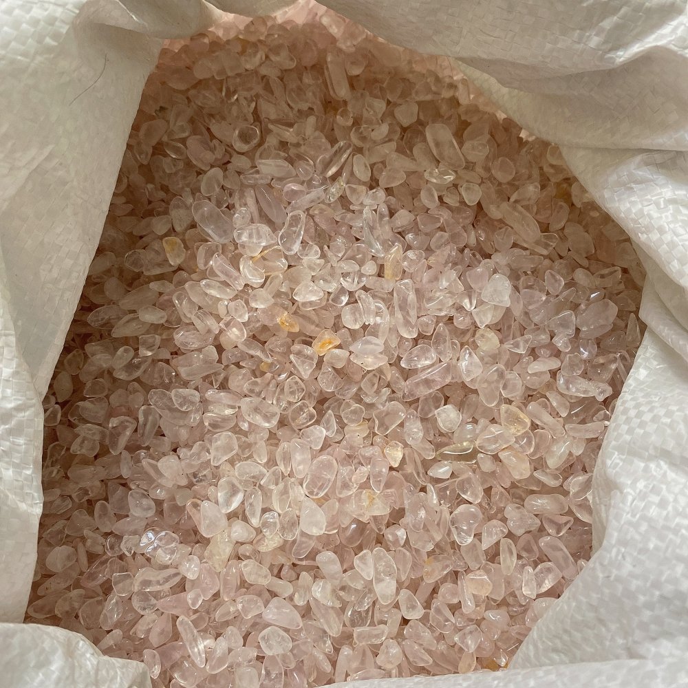 Light Pink Rose Quartz Stone Crystal Chips Gravel Wholesale -Wholesale Crystals