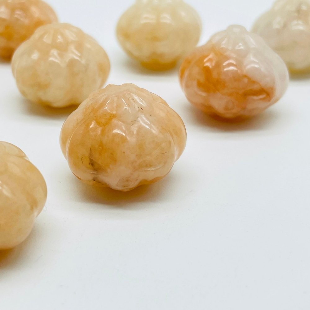 Light Yellow White Jade Halloween Pumpkin Carving Wholesale -Wholesale Crystals