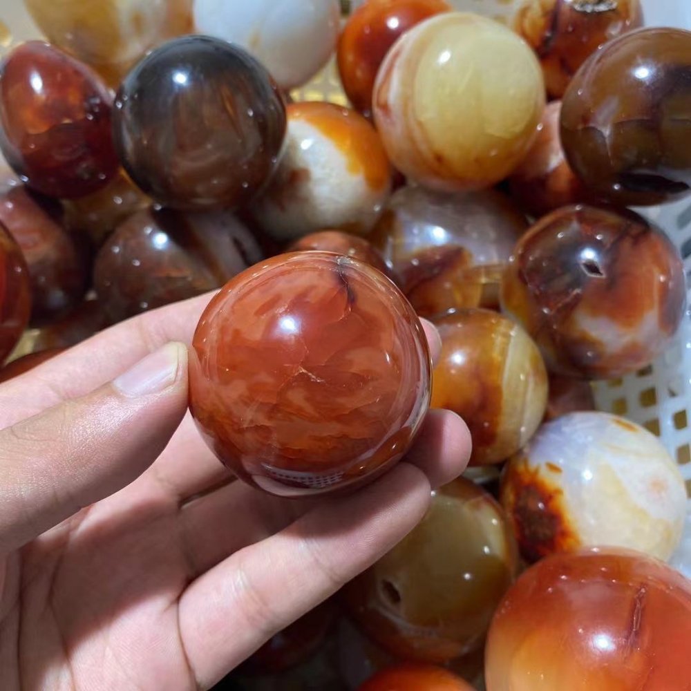 Madagascar Carnelian agate ball wholesale -Wholesale Crystals