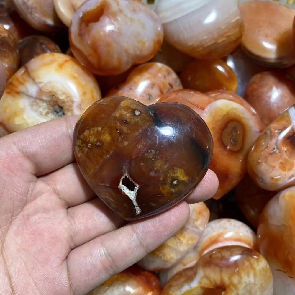 Madagascar Carnelian agate heart wholesale -Wholesale Crystals