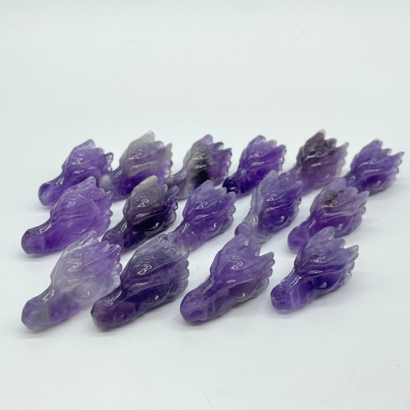 Mini Amethyst Dragon Head Carving Wholesale -Wholesale Crystals