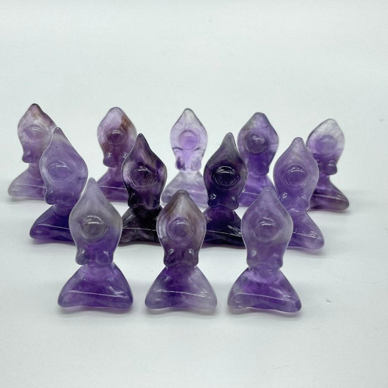 Mini Amethyst Yoga Goddess Female Carving Wholesale -Wholesale Crystals