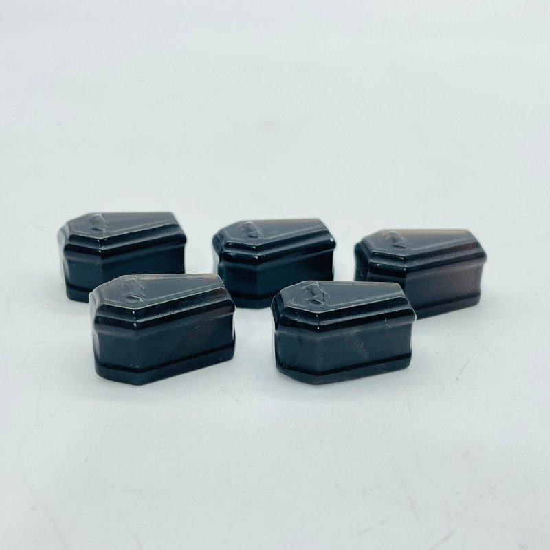Mini Black Obsidian Coffin Carving Wholesale -Wholesale Crystals